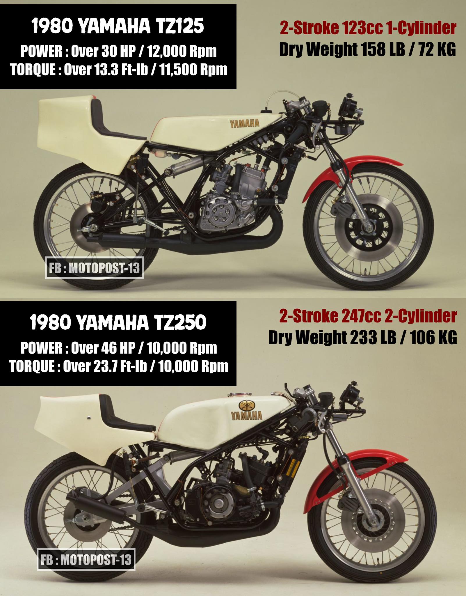 1993 Yamaha TZR125 & 1991 Yamaha TZR250?