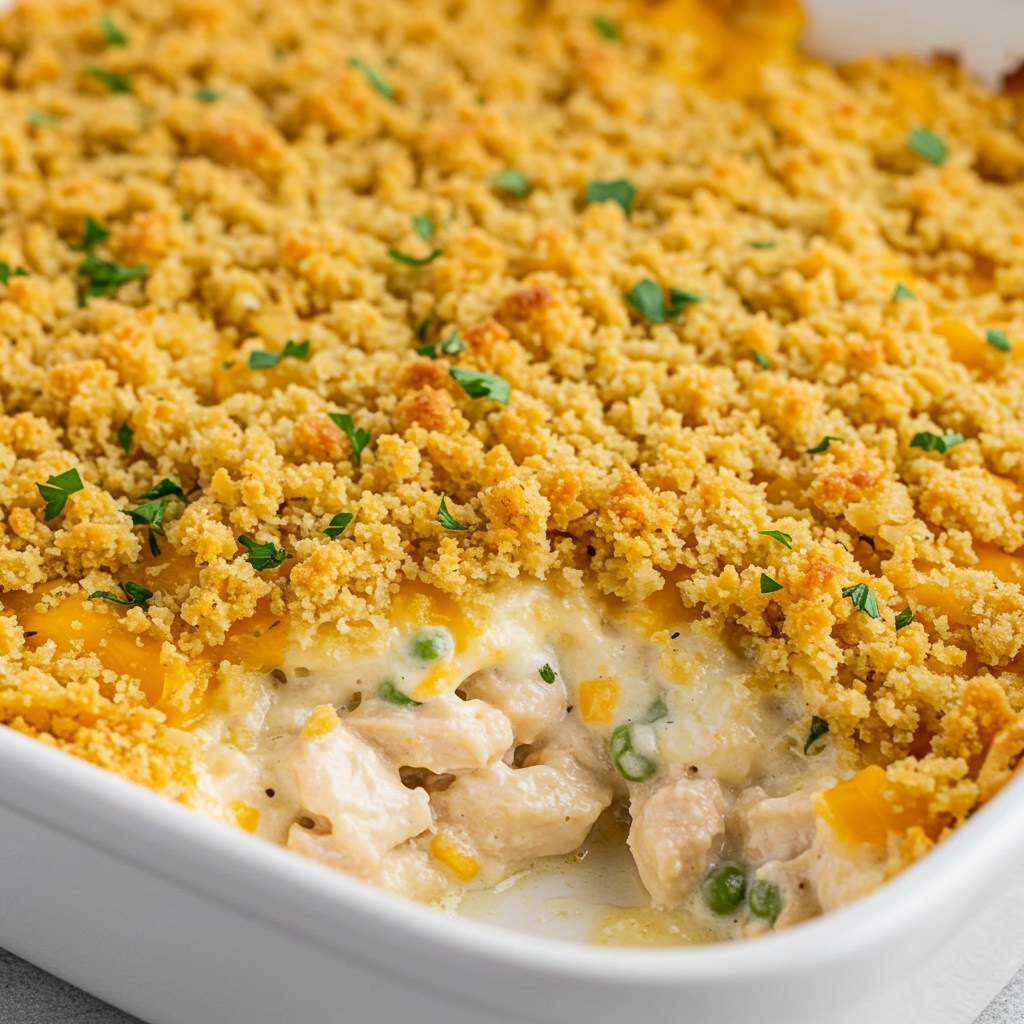 Healthy - Ritz Cracker Chicken Casserole Ingredients: 4 boneless ...