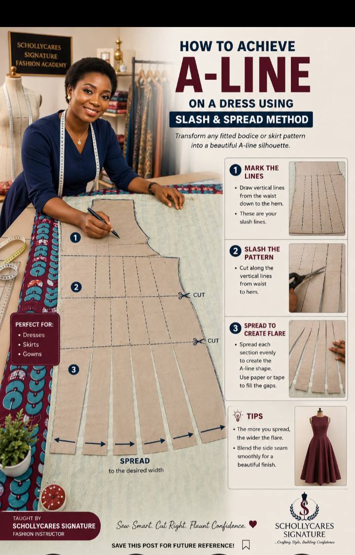 How to cut an A-line dress hem evenly alone?