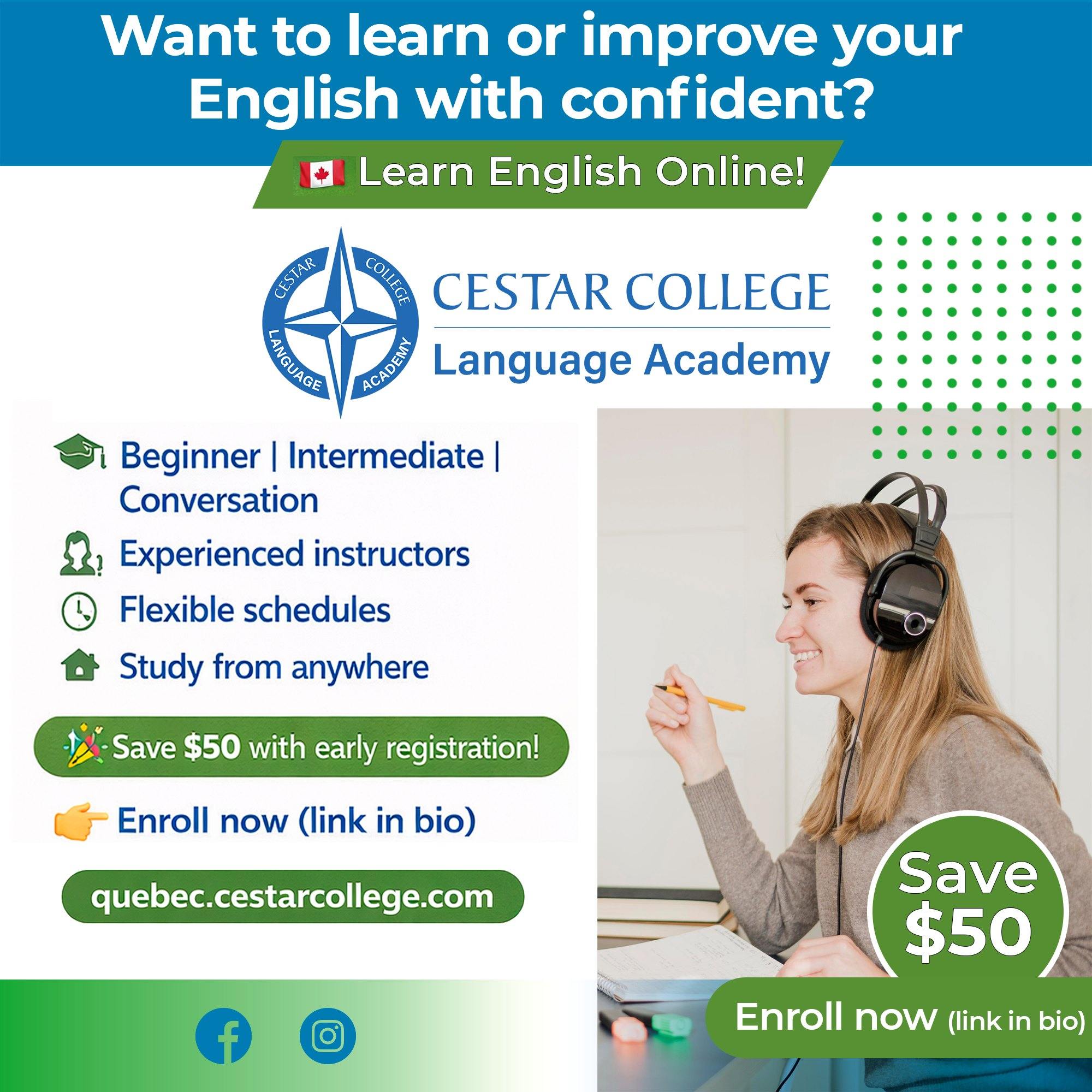Cestar Collège, Académie de langues | Montreal QC