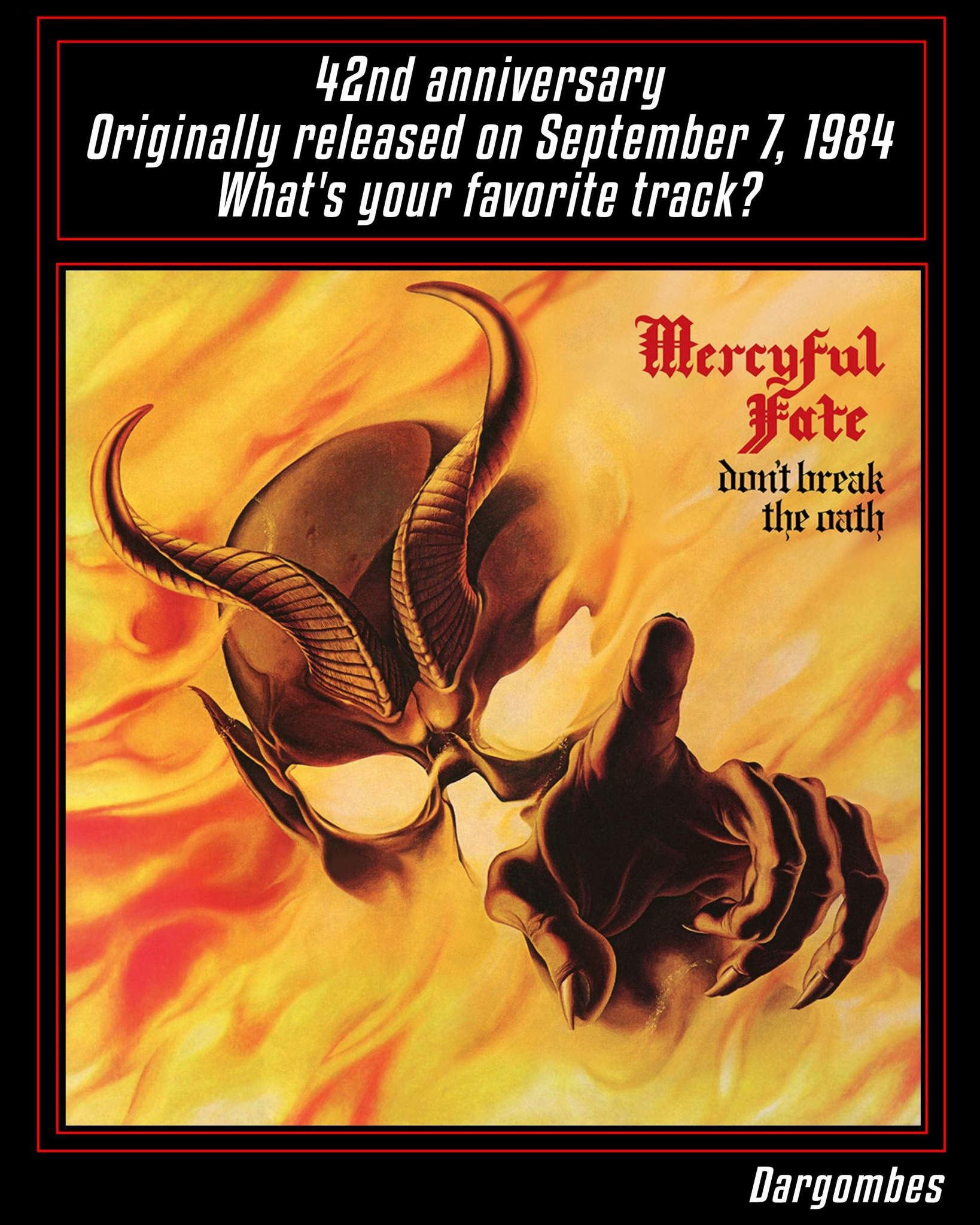 Mercyful Fate Don't Break the Oath LP on smoke vinyl