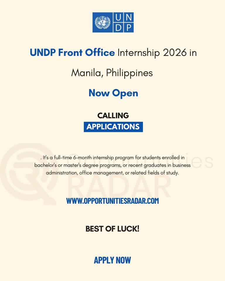 UNDP Internship Program 2026 in... - Opportunities Radar | Facebook
