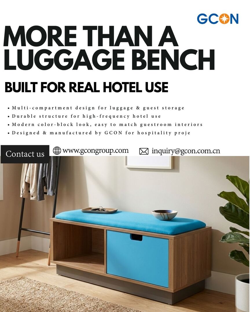 GCON - In hotel guestrooms, a luggage bench is used every... | Facebook