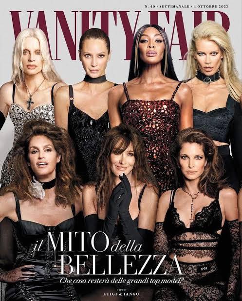 Can you name all the supermodels on the new Vanity Fair cover?