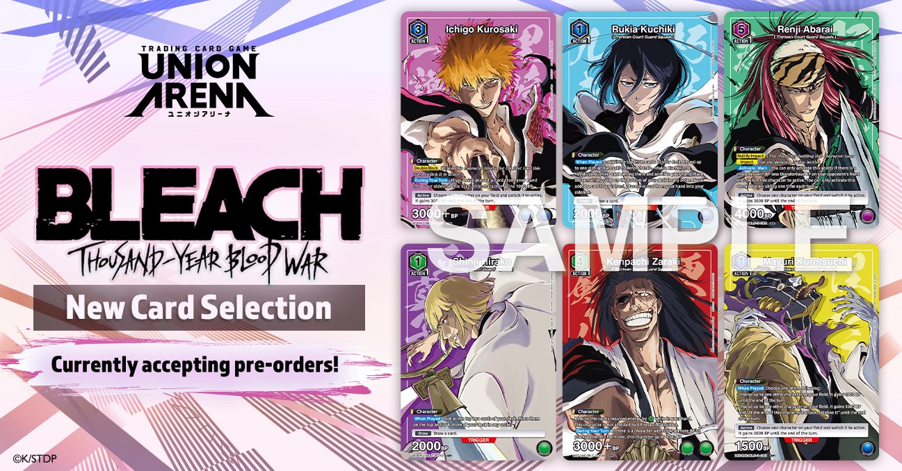 Pre-order Bleach: Thousand-Year Blood War union arena cards