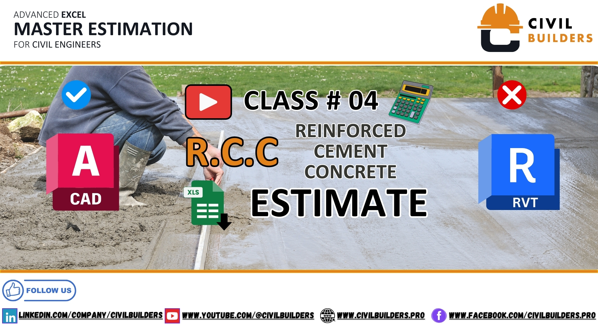 Civil Builders - 📢 Master RCC Estimation with Excel &... | Facebook