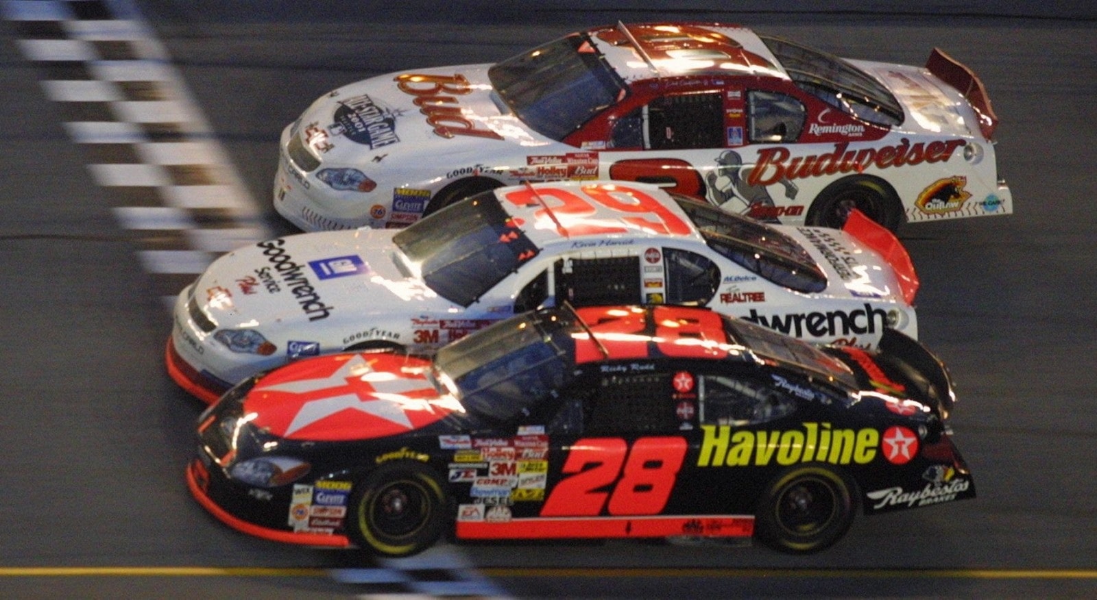 Racing - Ricky Rudd, Kevin Harvick, and Dale Earnhardt Jr. at the 2001 ...