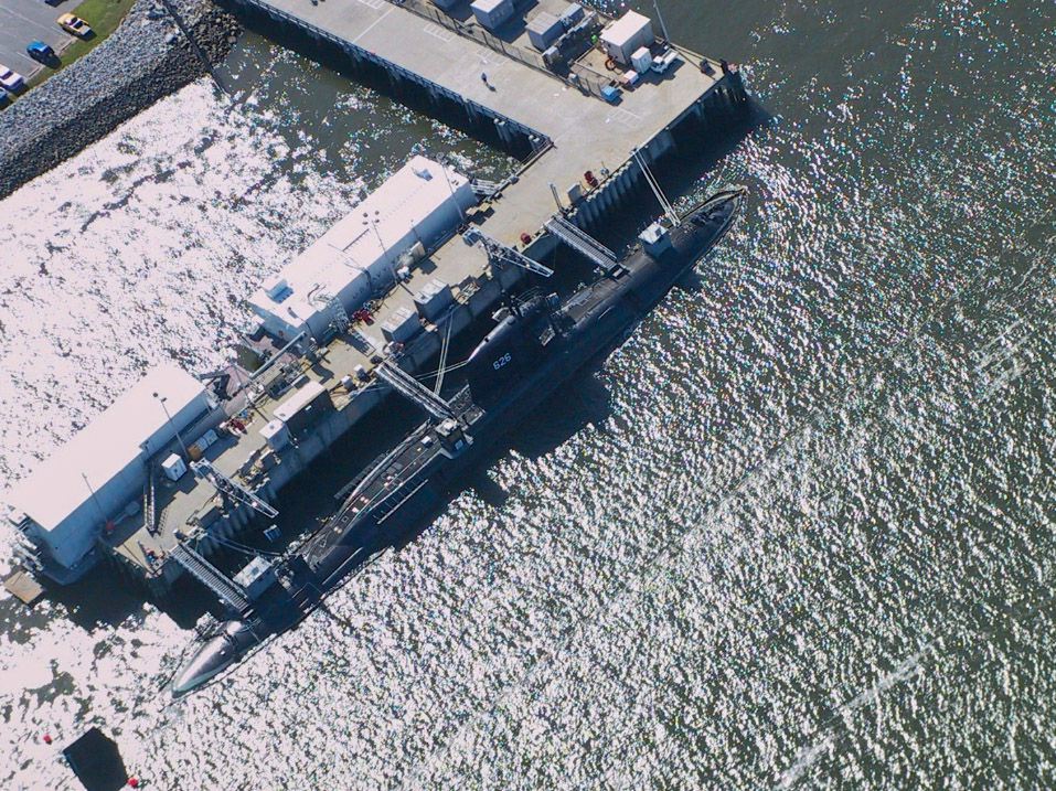 The Military - An aerial view of the decommissioned submarine Daniel ...