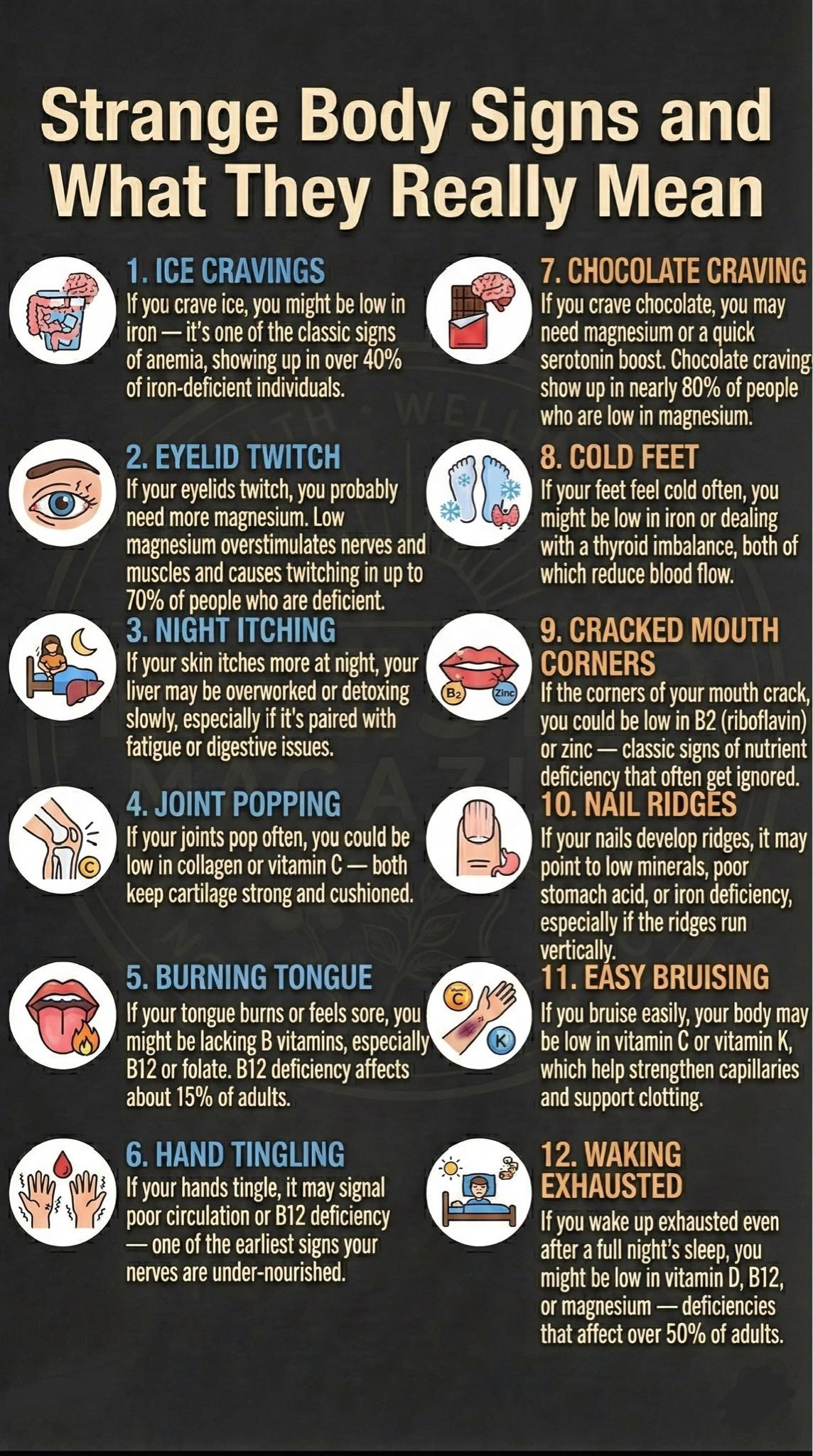Holistic - 12 Strange Body Signs and What They Really Mean 🧊 # ...