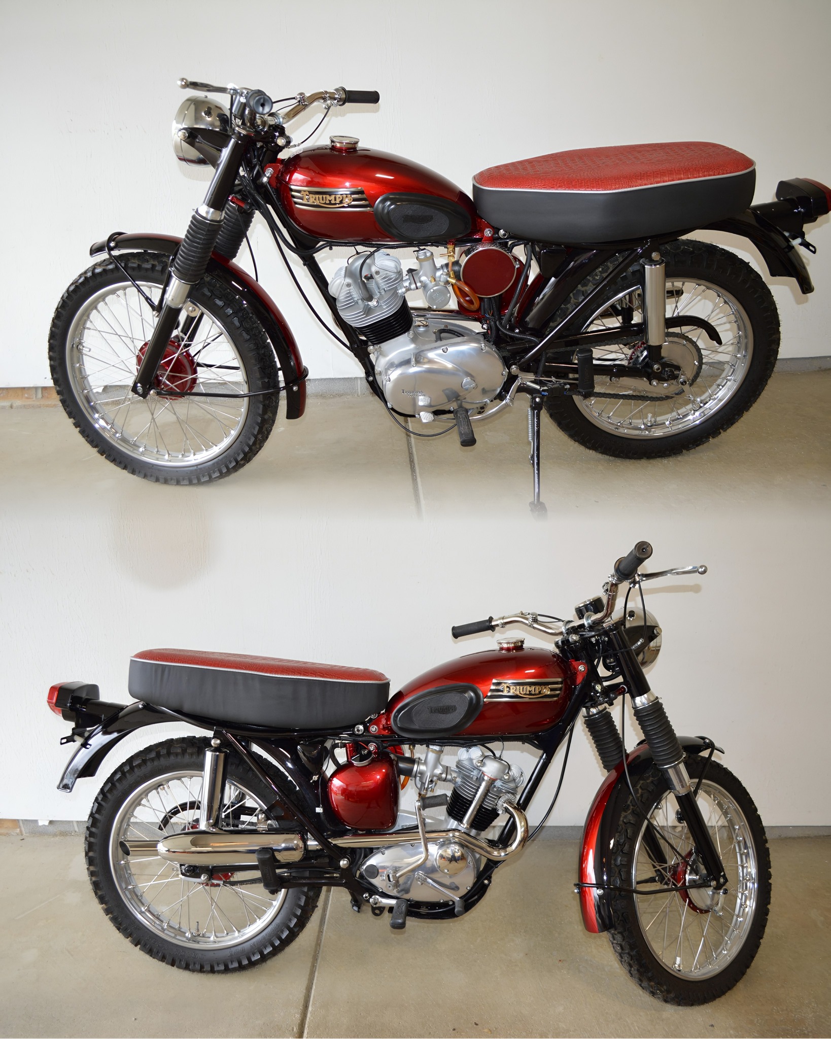 David Beckham with his Triumph Amazon Scrambler