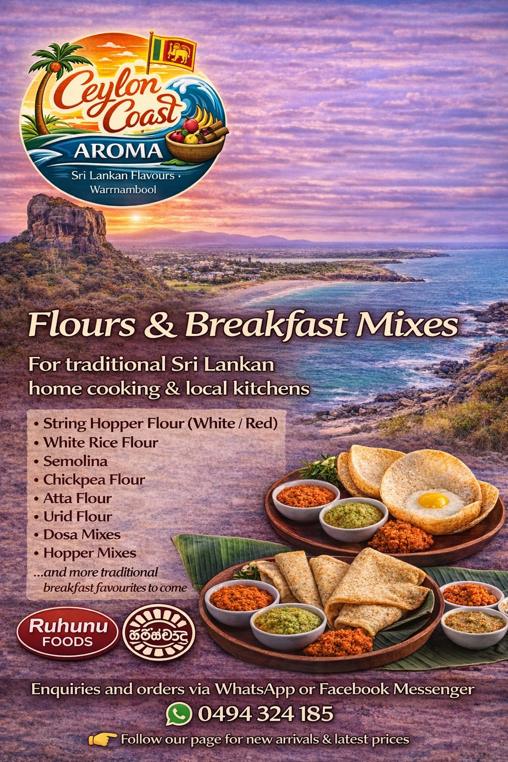 Ceylon - 🥞 Flours & Breakfast Mixes From string hopper flour and hopper ...