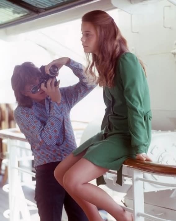 The 70s - David Cassidy taking a photo of Susan Dey during