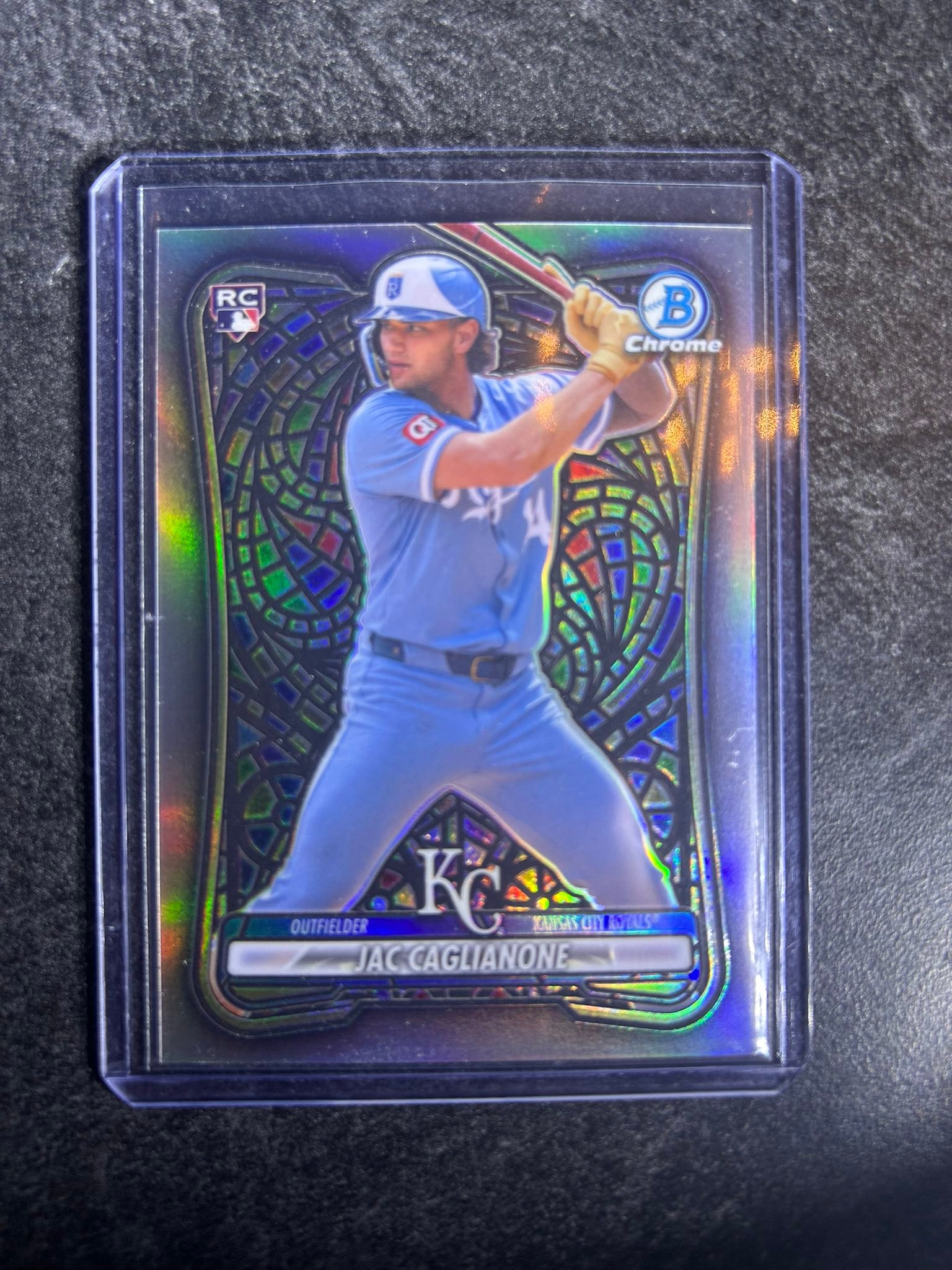 Bowman lot for sale with Jac Caglianone etched glass card