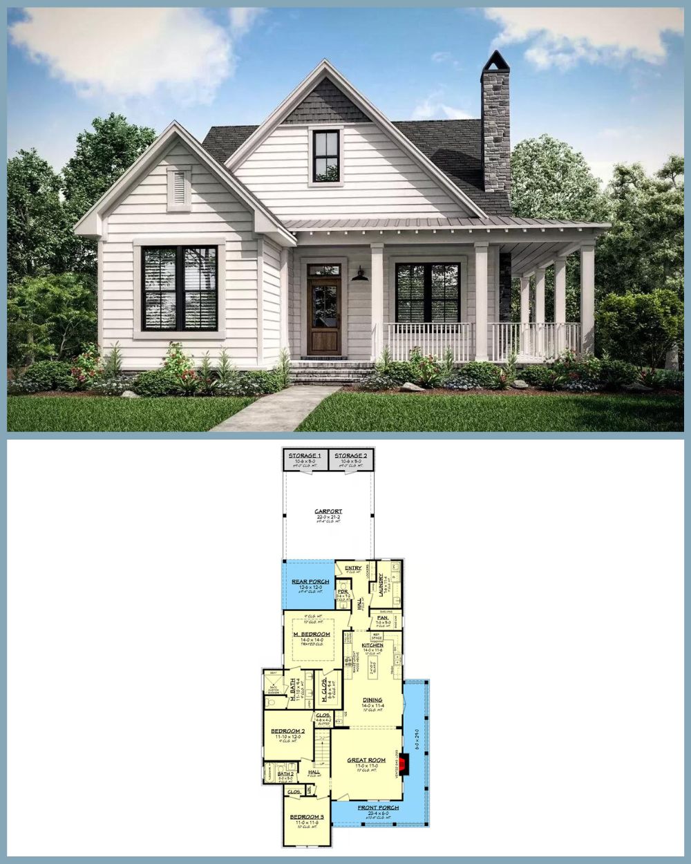 Cozy House Plans - Here's An Incredible 4-Bedroom Farmhouse Plan With ...