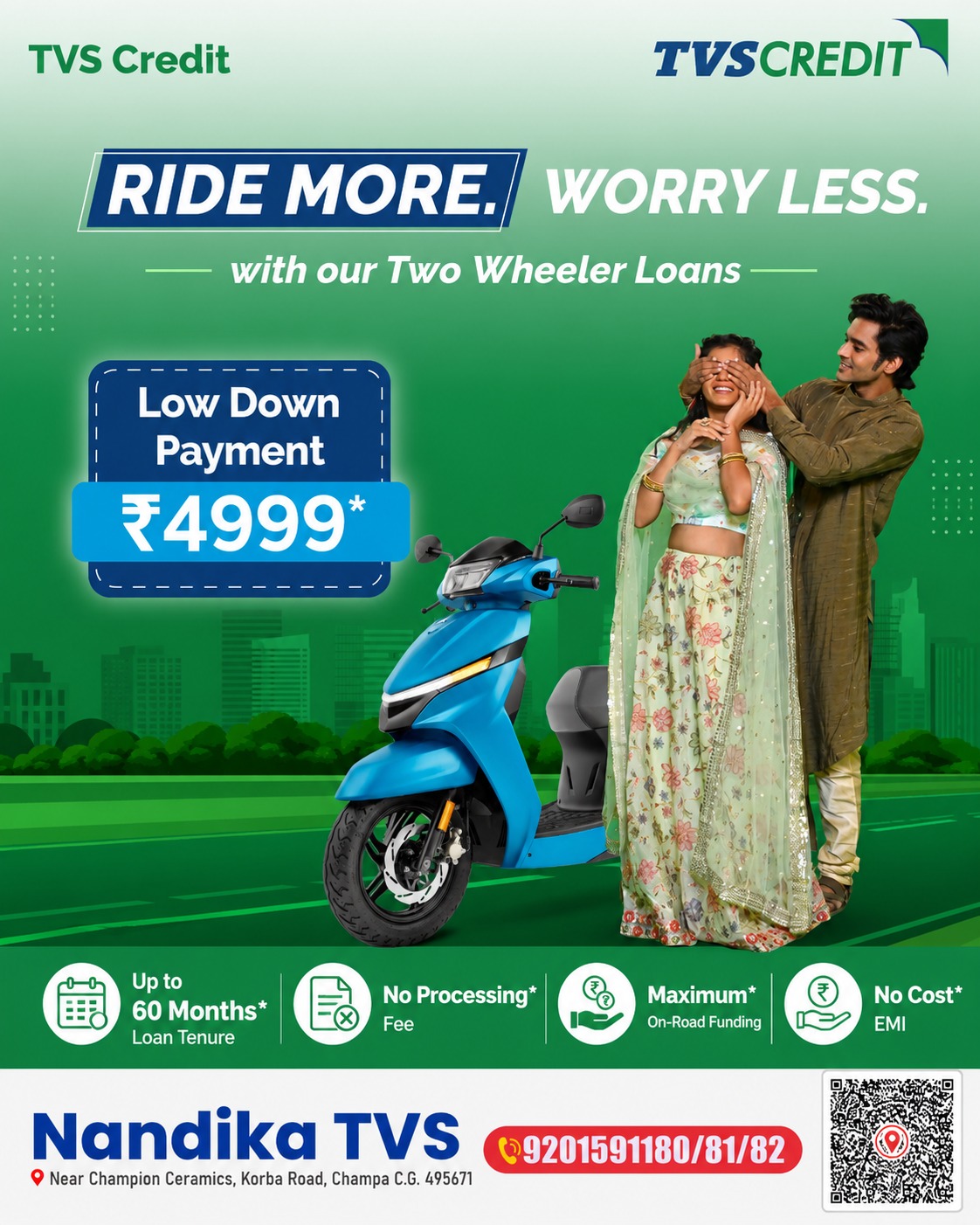 🛵💙 Ride More. Worry Less. 💙🛵 Dreaming of your new TVS scooter