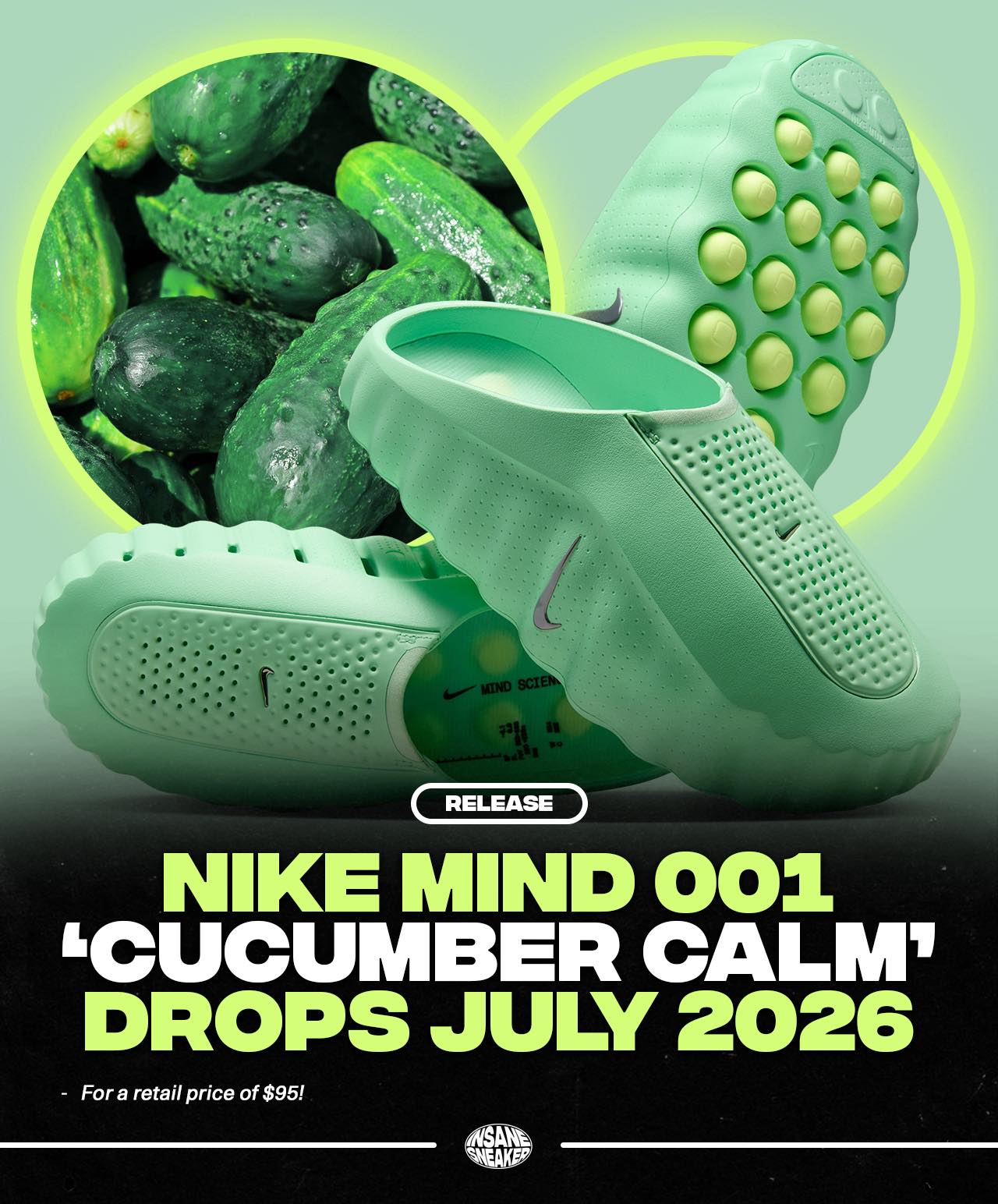 First Look at the Nike Mind 001 “Cucumber Calm” 🥒 Nike continues