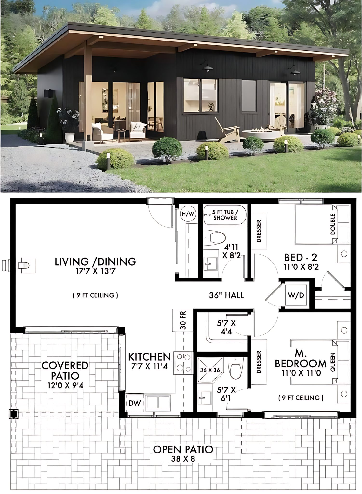 Uchee - a modern, single-story home designed for efficient living and ...