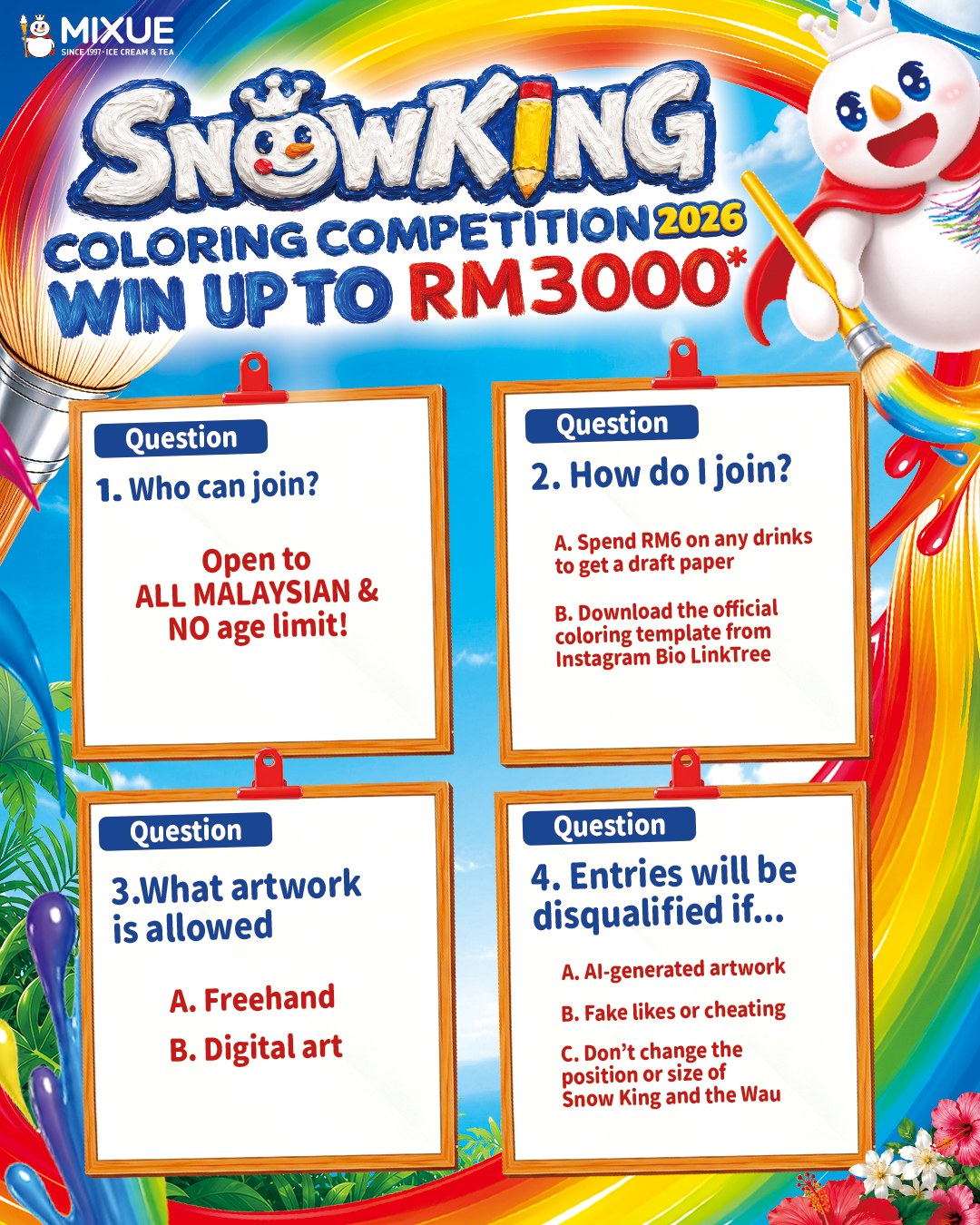 Q&A]🎨 Snow King Coloring Competition 2026 👑 Show us your best