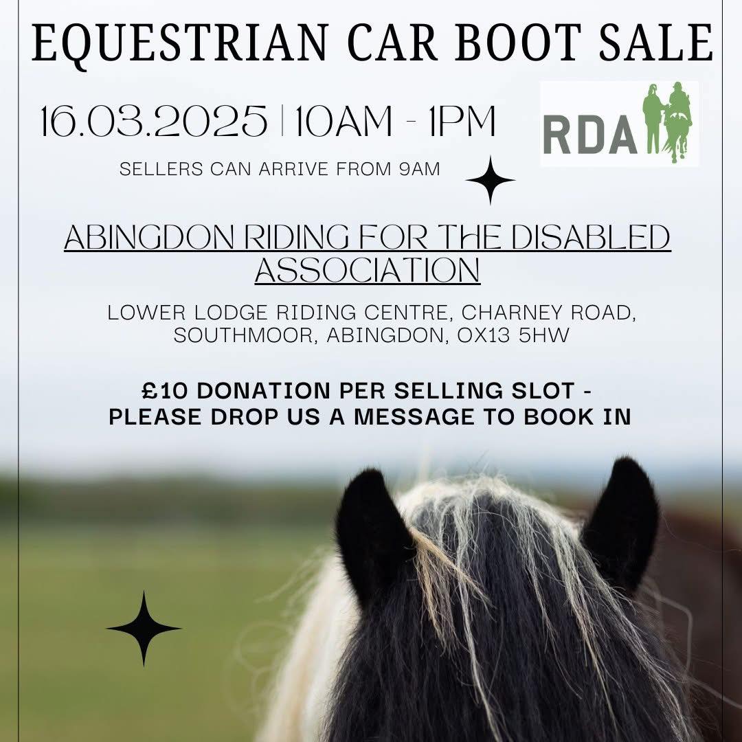 Abingdon RDA - 🚨 One Week to Go! 🚨 🐴 Equestrian Car Boot Sale – Don’t ...