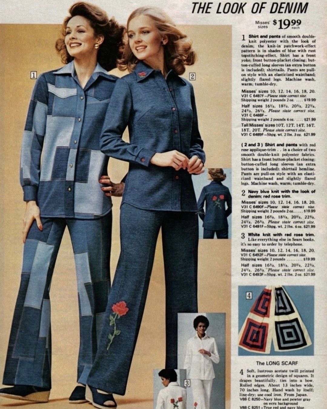 Page from a mid 70's catalog “Patchwork Denim” 😆