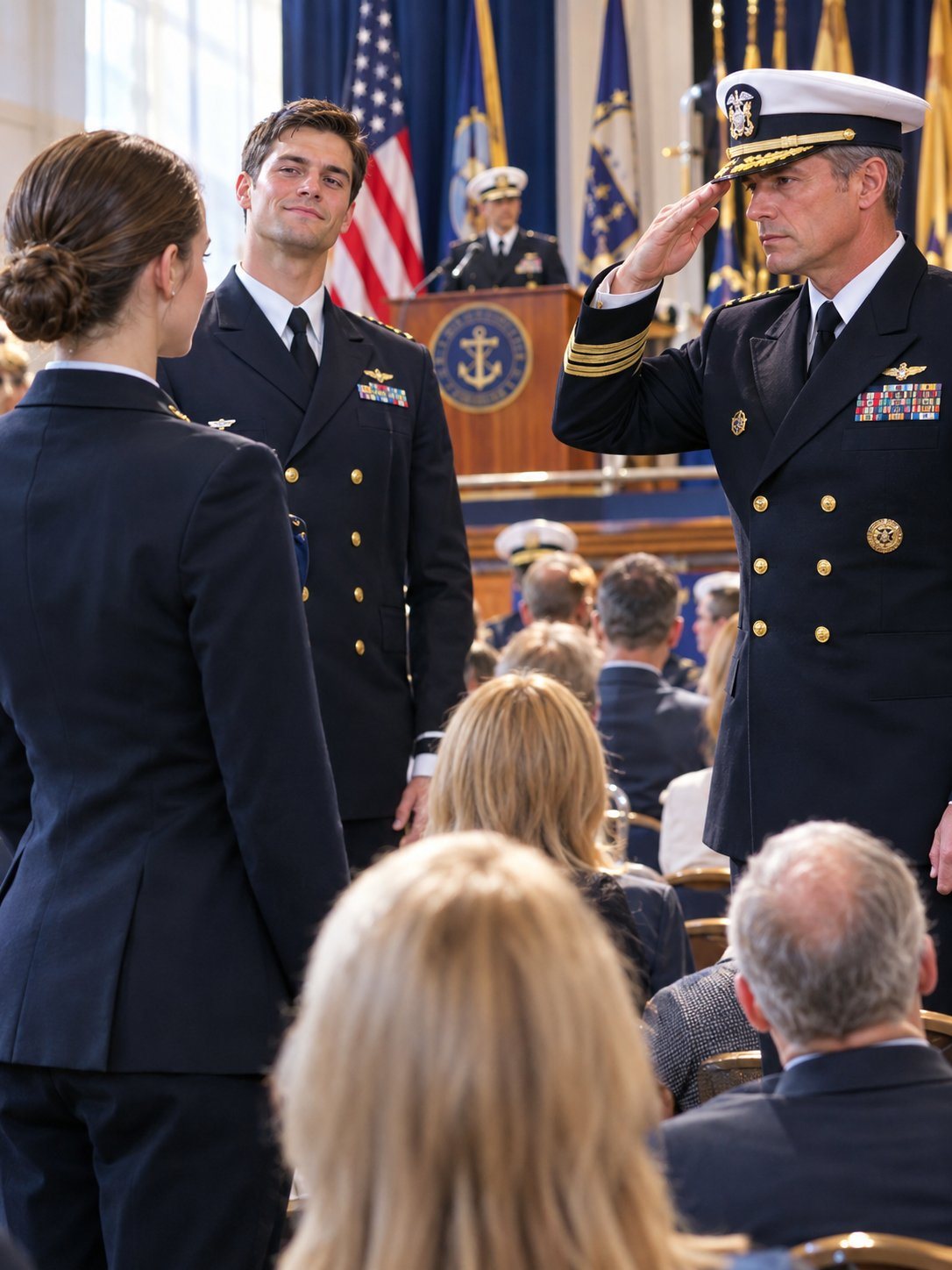 My family treated me like an embarrassment at my brother's Navy SEAL ceremony… right up until the commander stopped everything, saluted me, and said words that made the entire crowd go silent