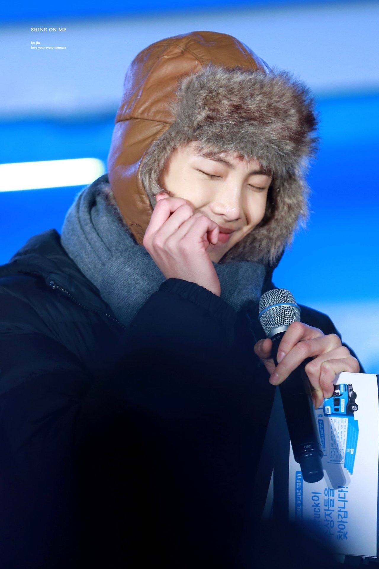 冬*風様 BTS ナムジュン　缶バッジ　sowoozoo ソウジュ　RM ピンバ Namjoon with his cutieee winter hat ☃️❄️🥰 #RM #kimnamjoon