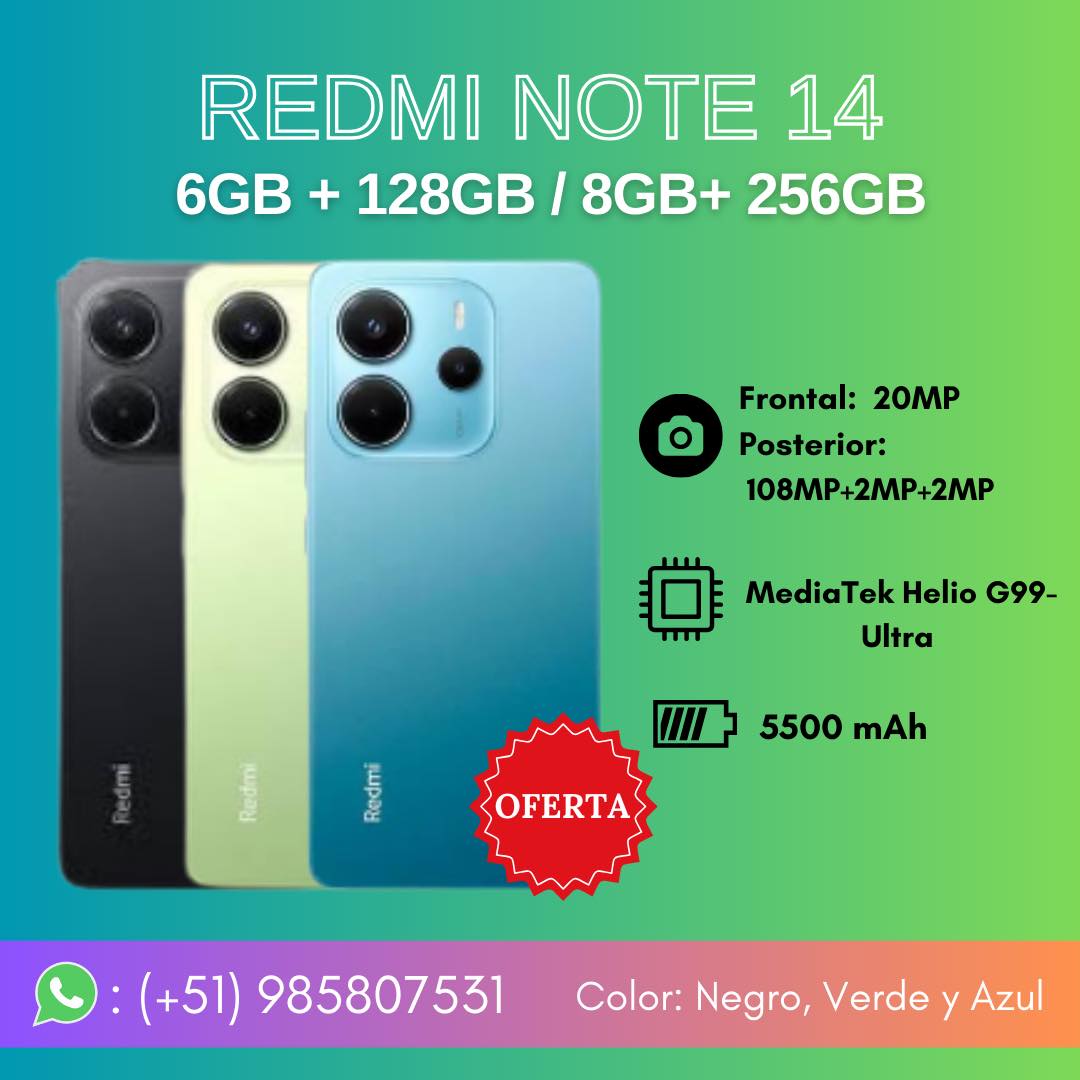 PHONE - ¡Llegaron los XIAOMI REDMI NOTE 14📲 🌈 Características ...