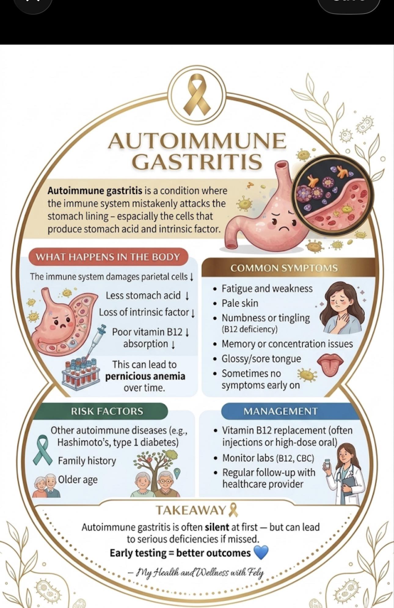 Vitamin B12 deficiency risk in chronic gastritis