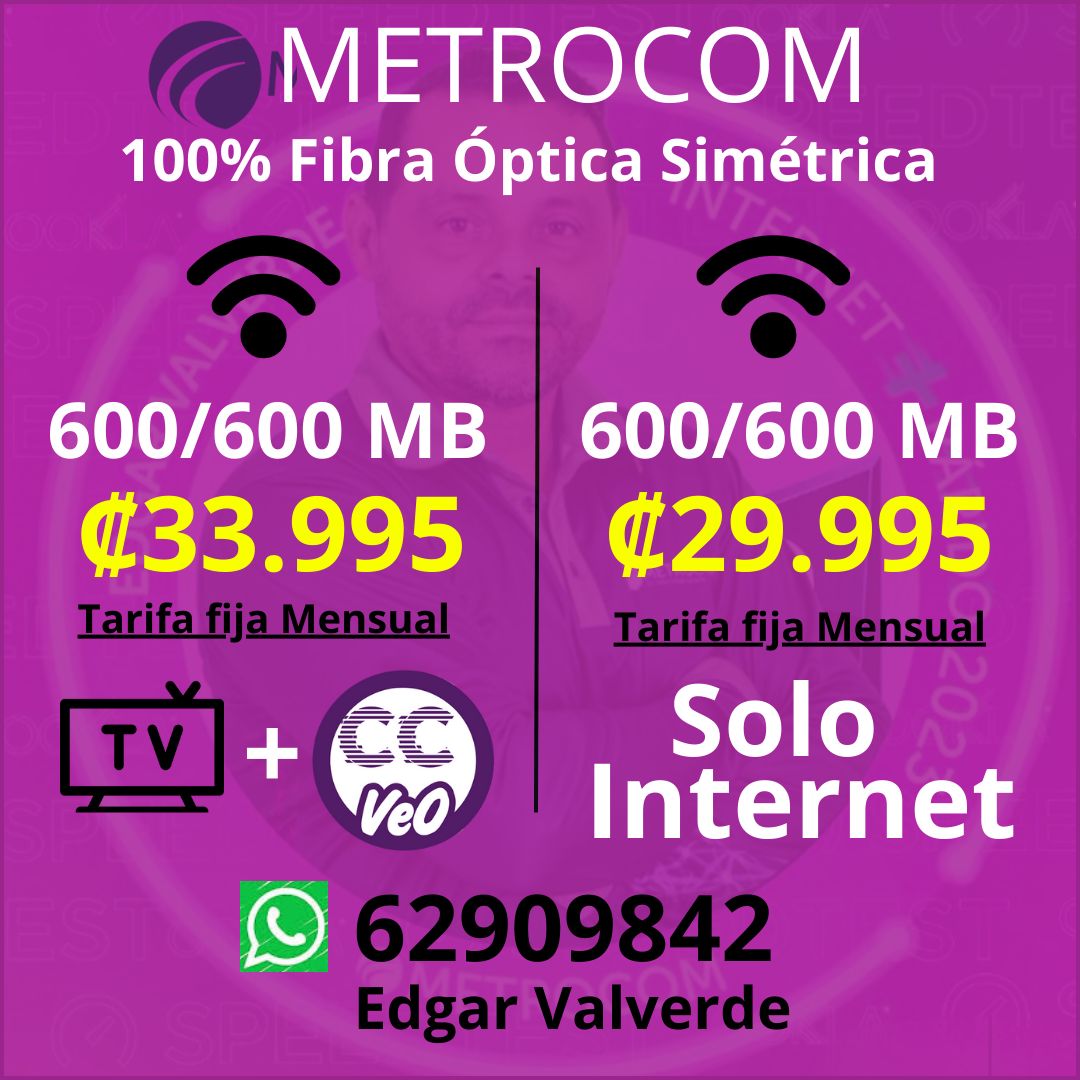 Metrocom - Internet - Fibra Optica | San Pedro