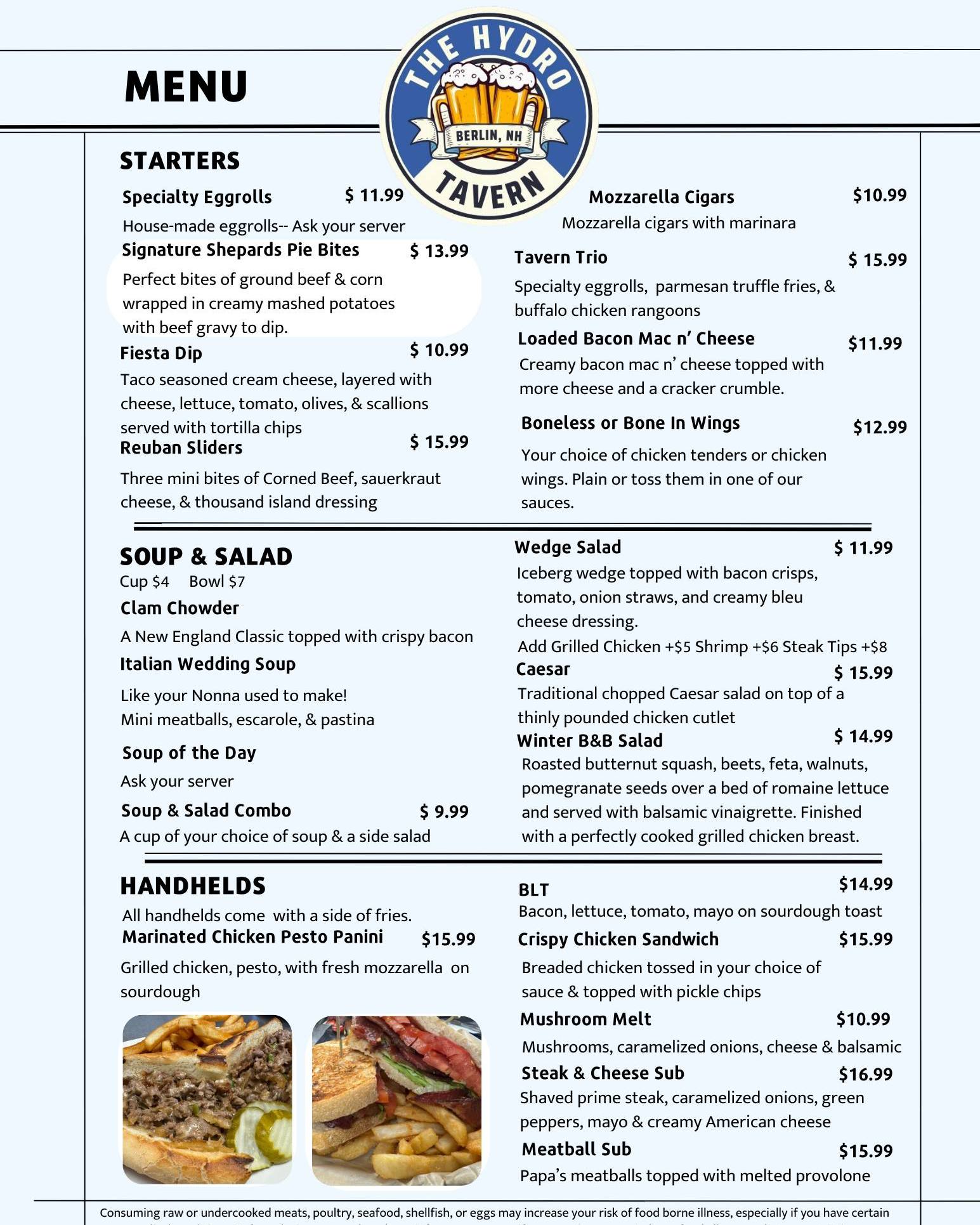 Hydro Tavern - 🍽️ Exciting News! Our NEW 2025 Winter Menu... | Facebook
