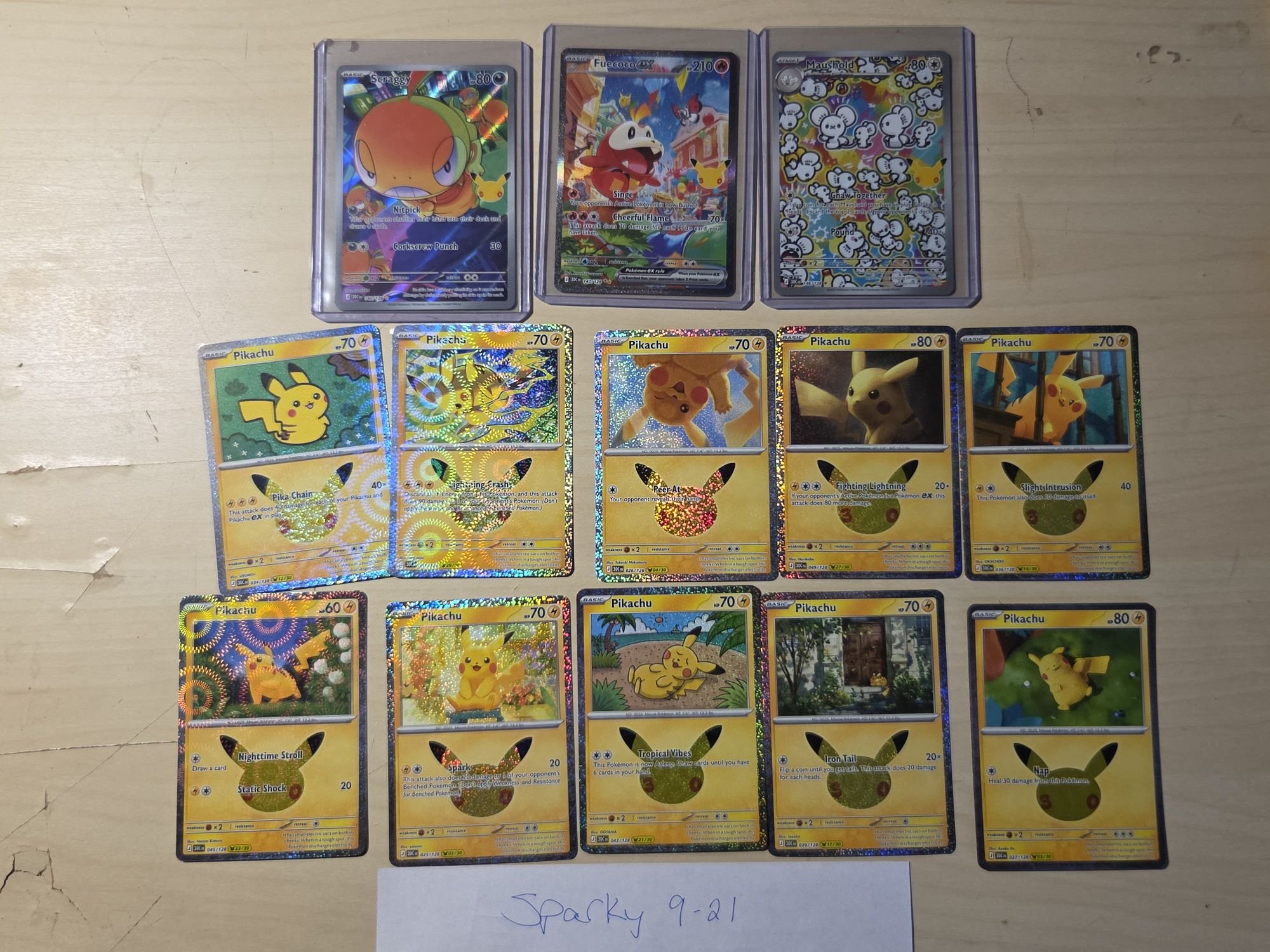 Looking for 30th anniversary bulk and Pikachu Pokemon cards for sale