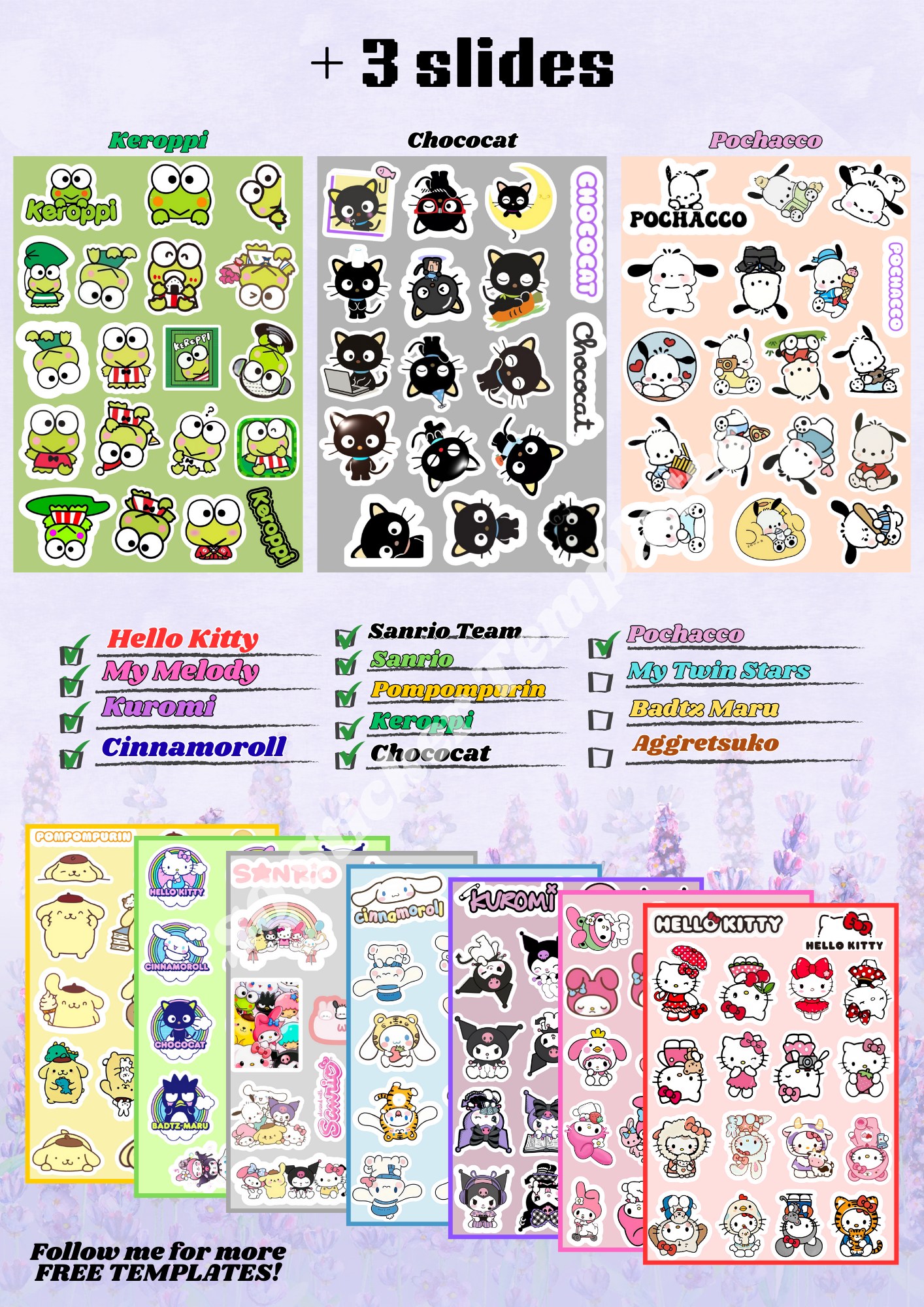+3slides Sanrio FREE Sticker... - SQ Sticker Templates | Facebook