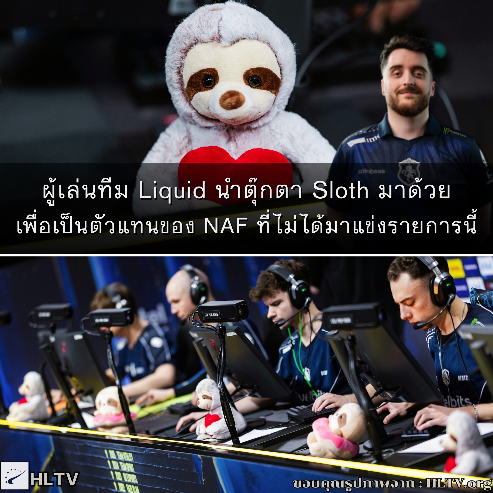 Counter-Strike - ️ 'ตัวแทนของ NAF' โดยผู้เล่นทีม Liquid นำตุ๊กตา Sloth ...