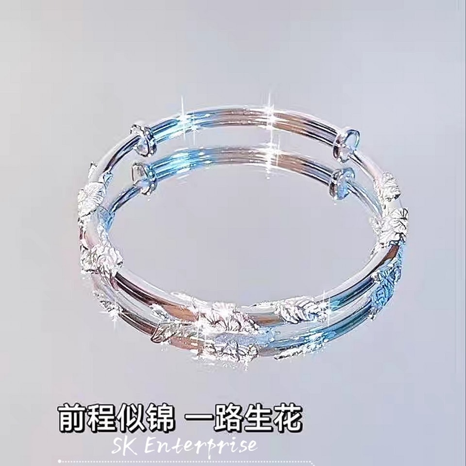 🌸 全新上市| 繁花似锦足银手镯💎 💥价格半价| 全马包邮‼️ ✨ 999足银