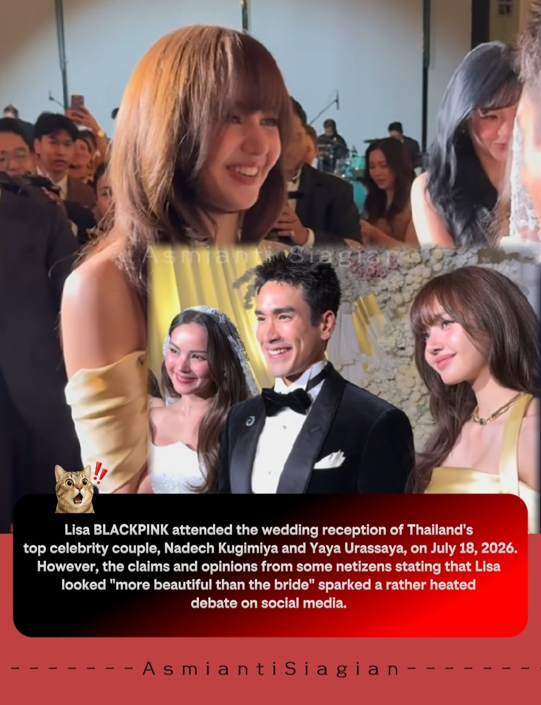 Lisa BLACKPINK attended the wedding reception of Thailand's top