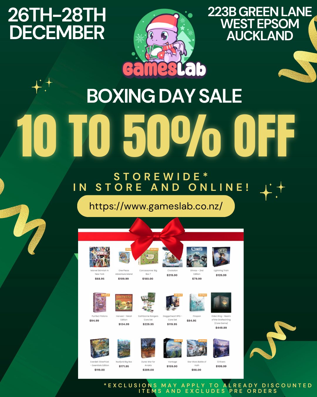 Games - This is a big one - our biggest sale yet! Games Lab Boxing Day ...