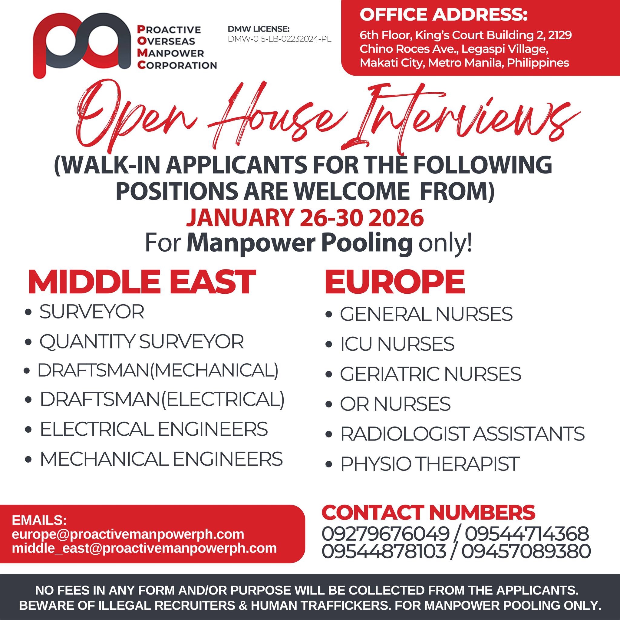 Proactive Overseas Manpower Corporation | Makati