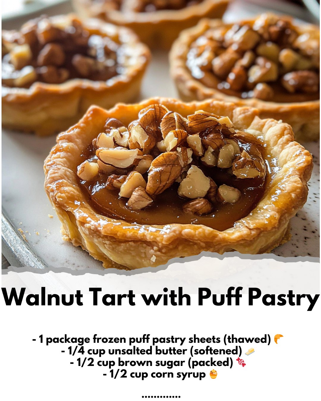 Walnut Tart with Puff Pastry 🥧... - Daily Recipe Haven | Facebook