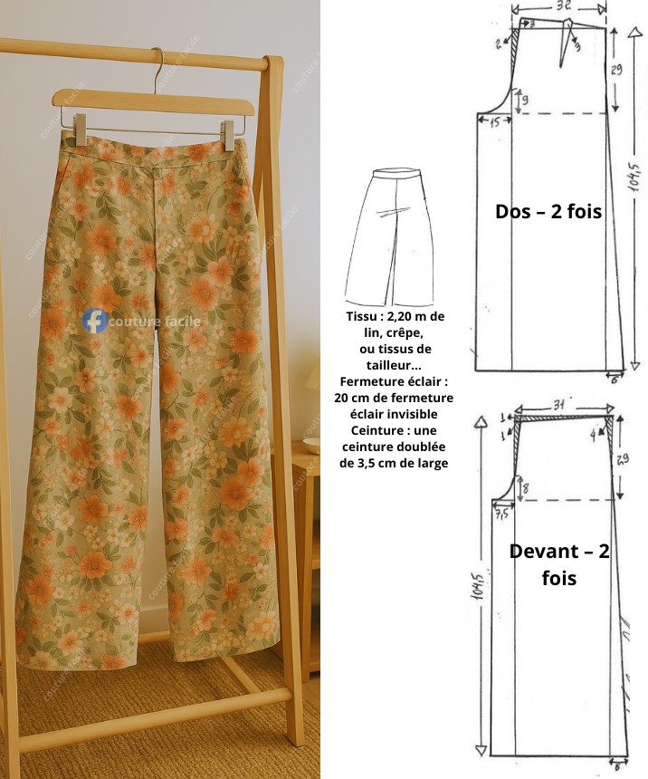 Butterick Patron de couture pour haut et pantalon - Modèle B6932 - Tailles 36 - 38 - 40 - 42 - 44