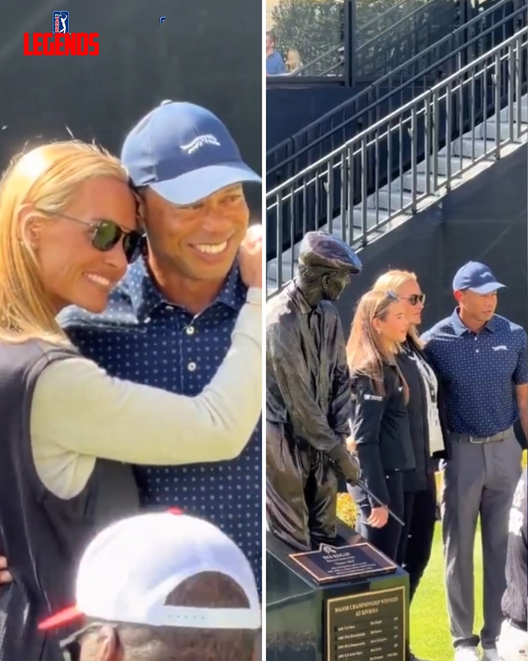Golf - Tiger Woods poses for family photos at Riviera with his ...