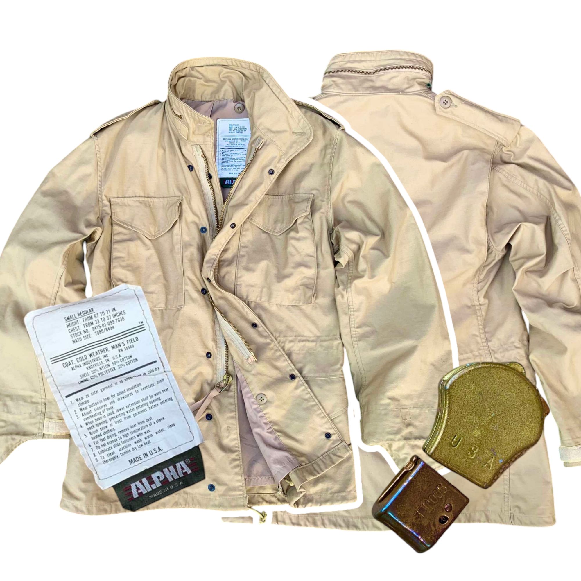 Alpha Industries Jacket RN35569 Measurements Chest: 19
