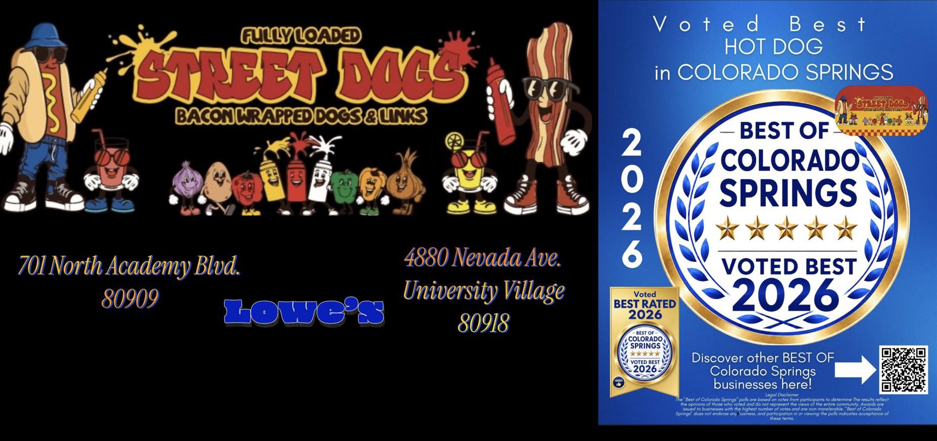 Fully loaded street dogs | Colorado Springs CO