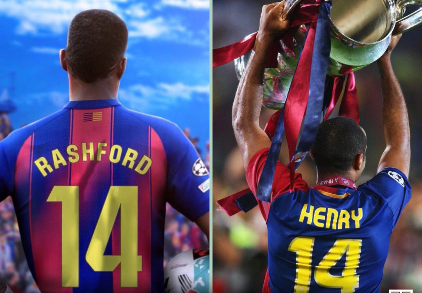 Marcus Rashford will wear the number #14 shirt at Barcelona