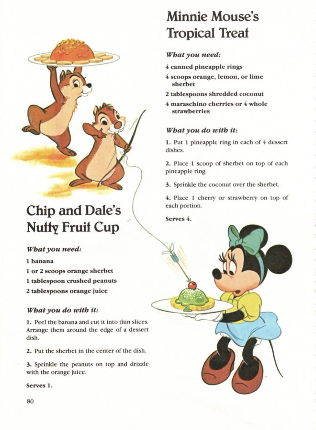 1975 recipes Walt Disney's Mickey Mouse Cookbook from Golden Books