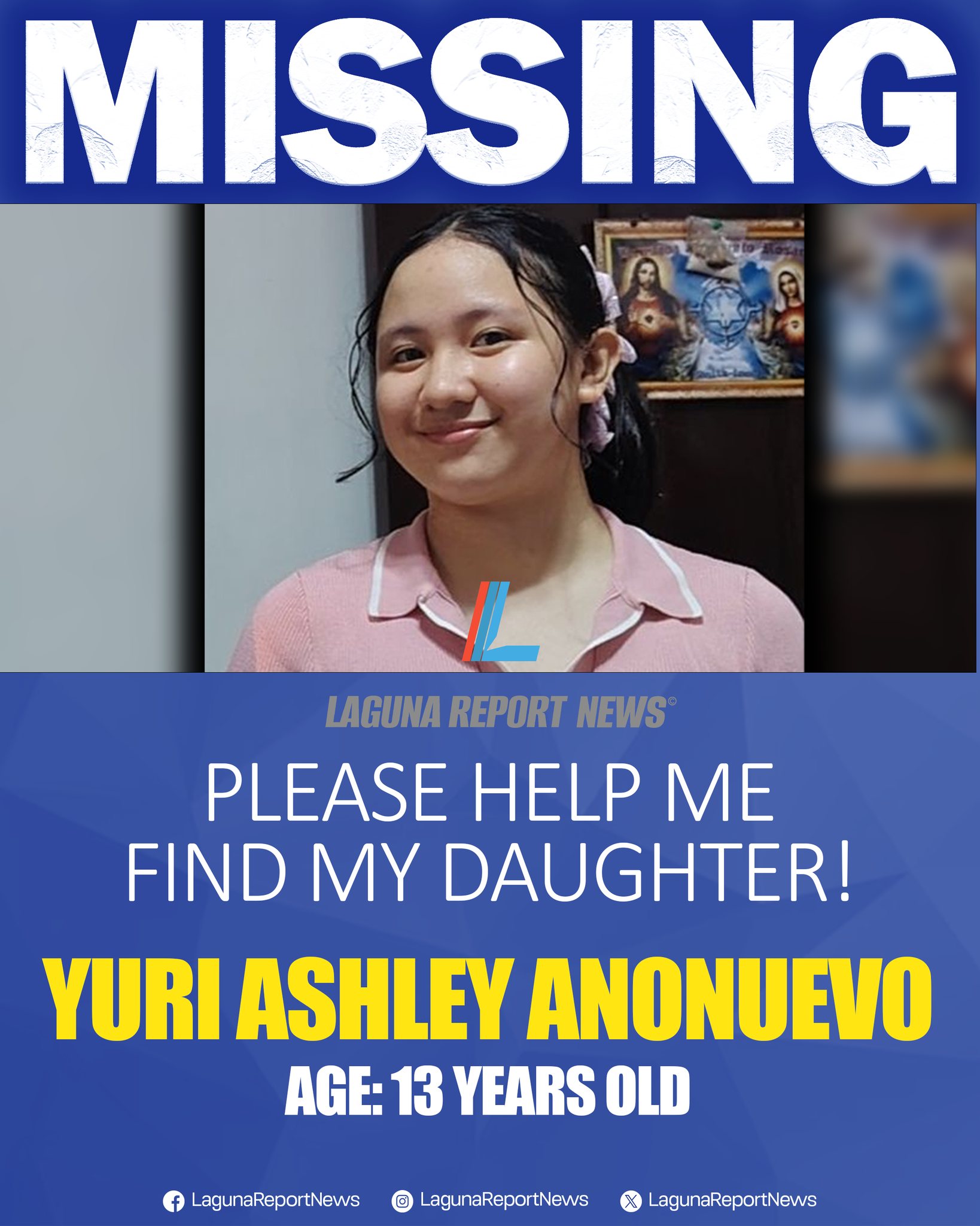 Laguna - FROM INBOX: MISSING PERSON PLEASE HELP ME FIND MY DAUGHTER ...