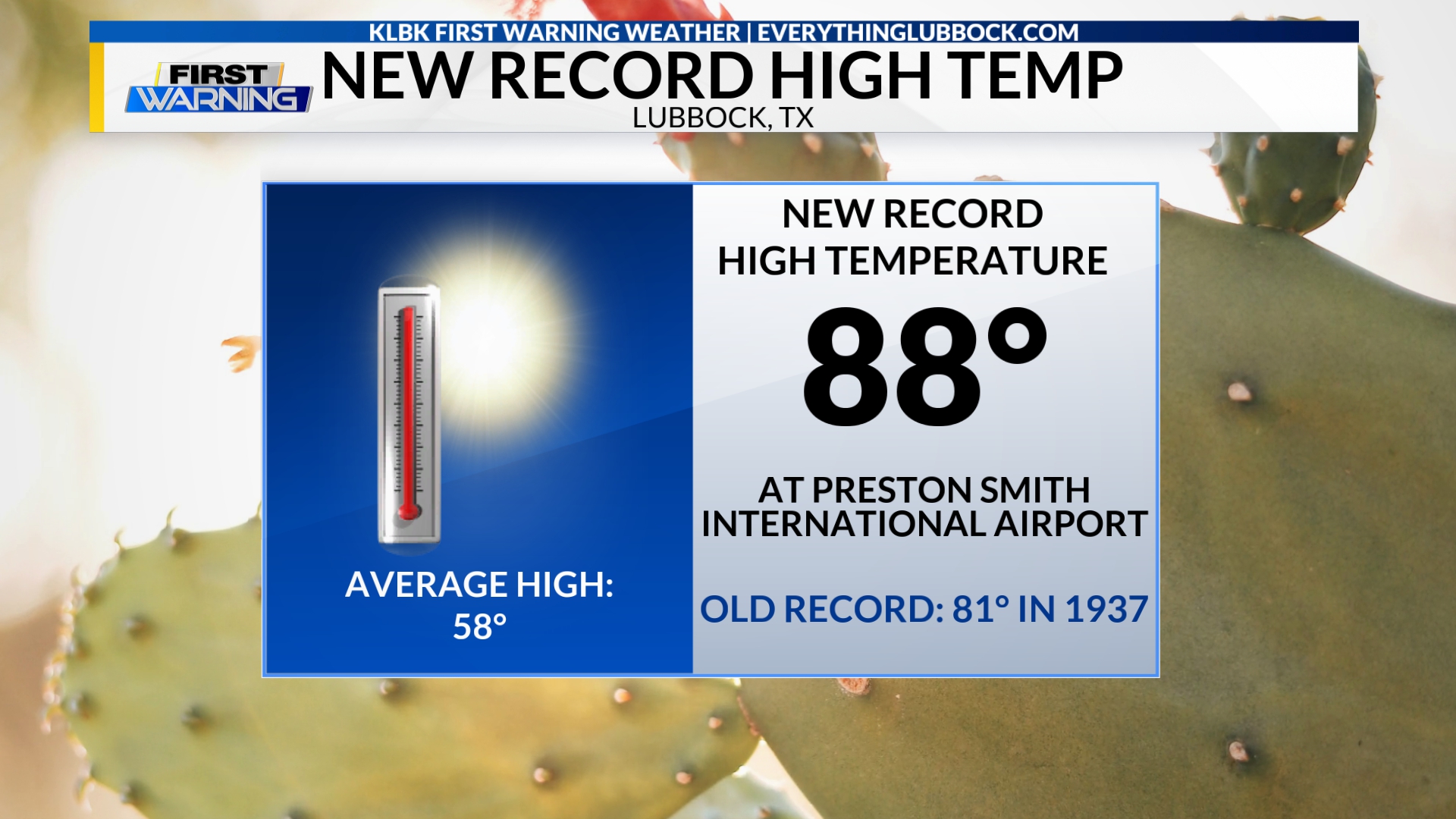 03/17/2026 - The all-time hottest temperature ever recorded during