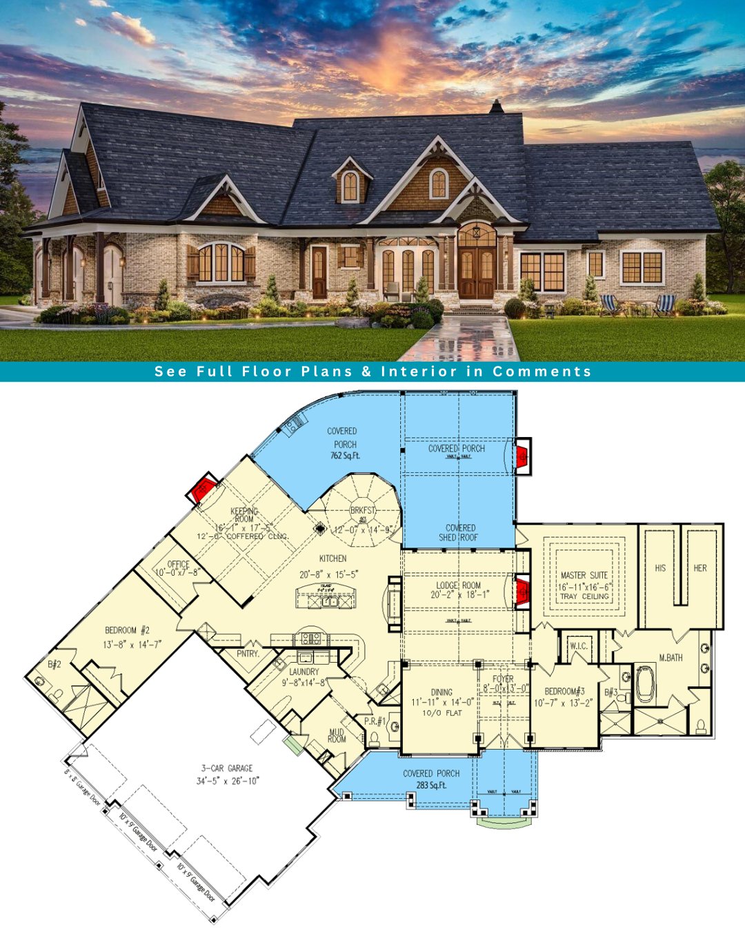 Classic - Explore the features of this Craftsman Ranch Plan with Dual ...