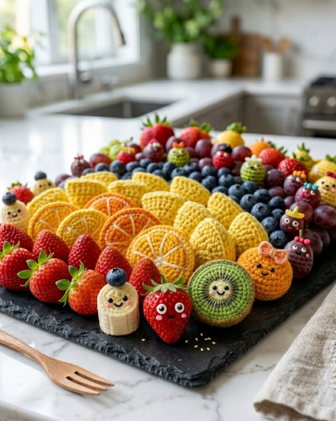 STRAWBERRY MONKEY FRUIT GARDEN 🐵 A sweet little monkey sitting in