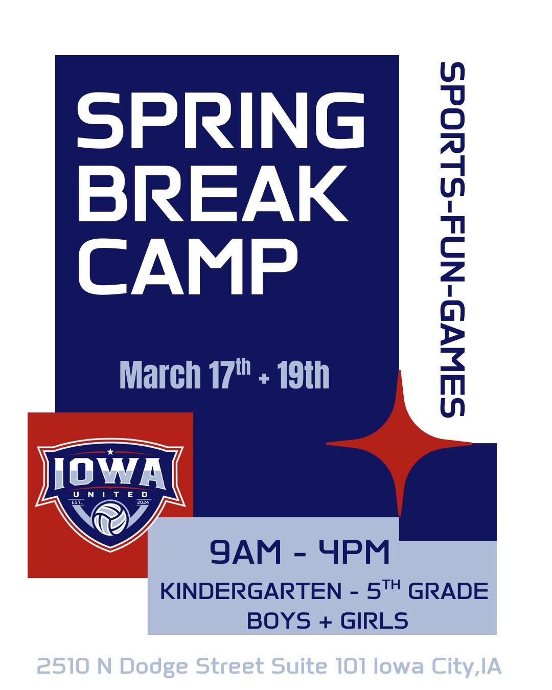 🏐 SPRING BREAK CAMP IS HERE! 🏐... - Iowa United Volleyball | Facebook