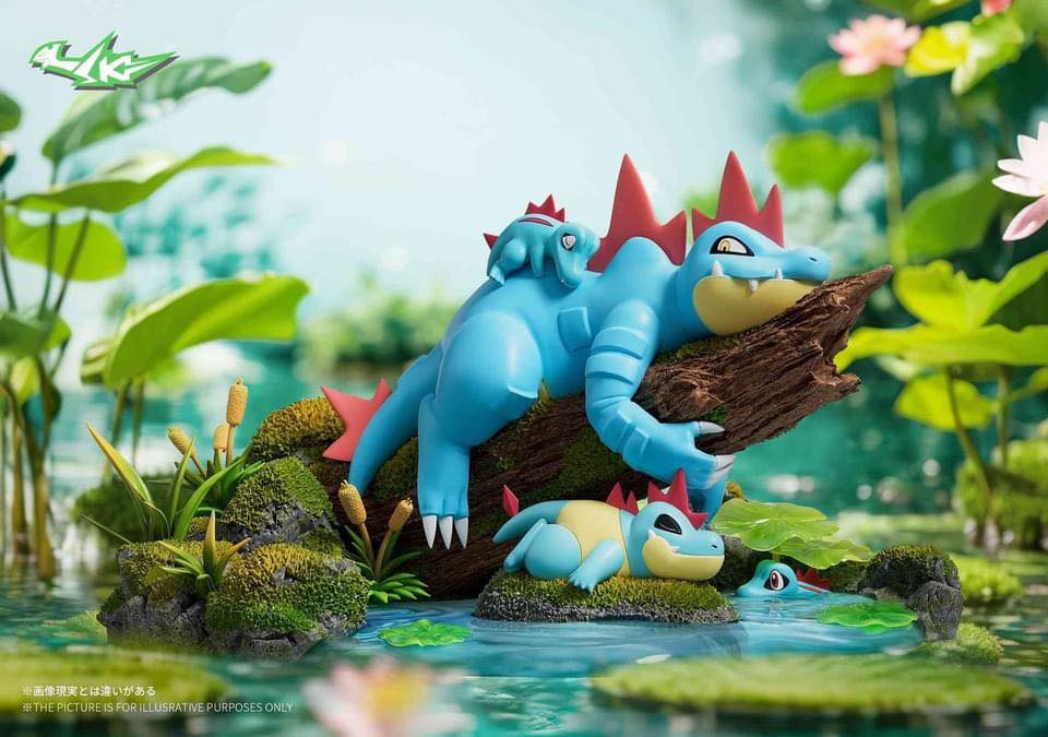This 1/20 Scale World Zukan Evolution of Feraligatr Set by SK
